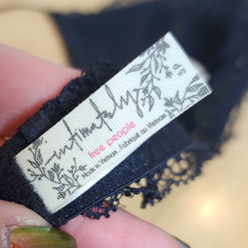 Free People Black Maya Multiway Bralette Lace Bra Size Small - Picture 3 of 12